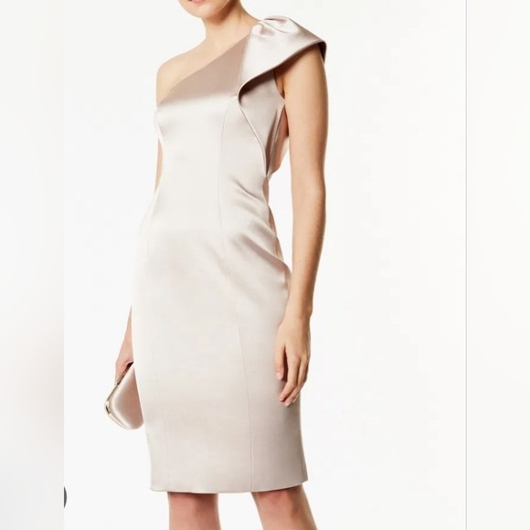 Eliza J Asymmetrical One Shoulder Ruffled Dress Size 12 NWT - Picture 1 of 7